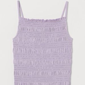 H&M smocked purple tank
